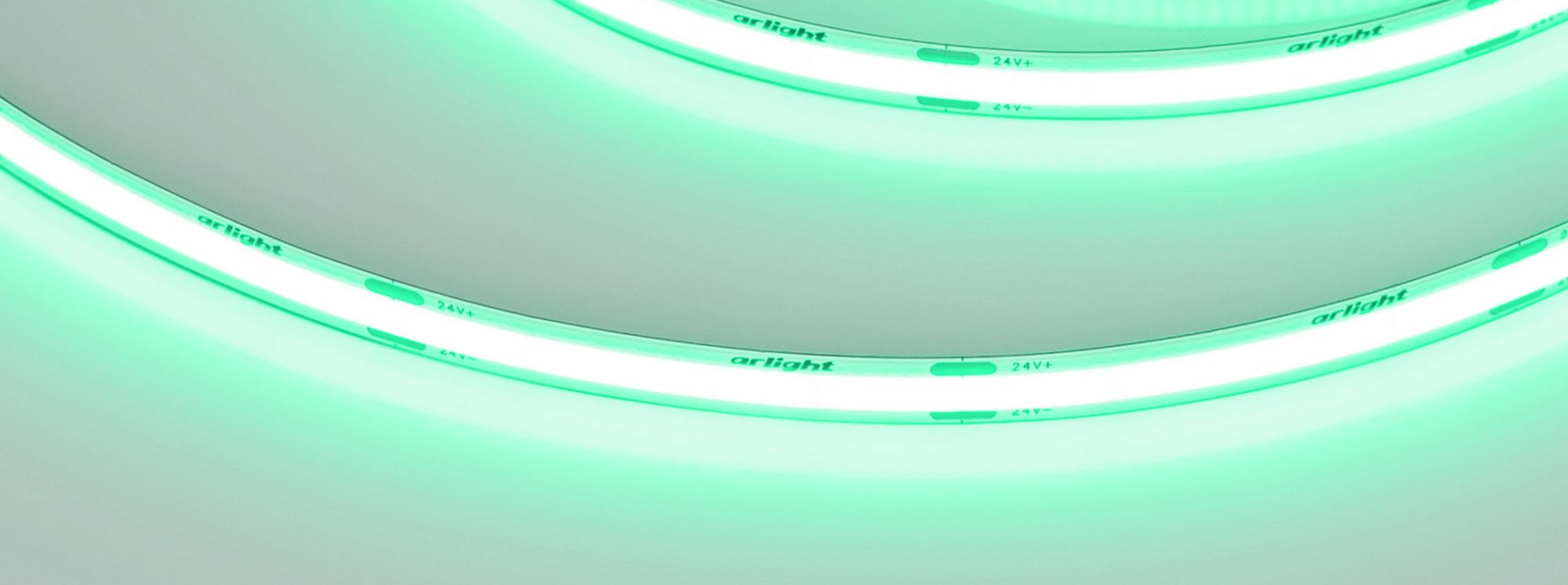 Лента COB-X480-8mm 24V Green (8 W/m, IP20, 5m) (Arlight, -)